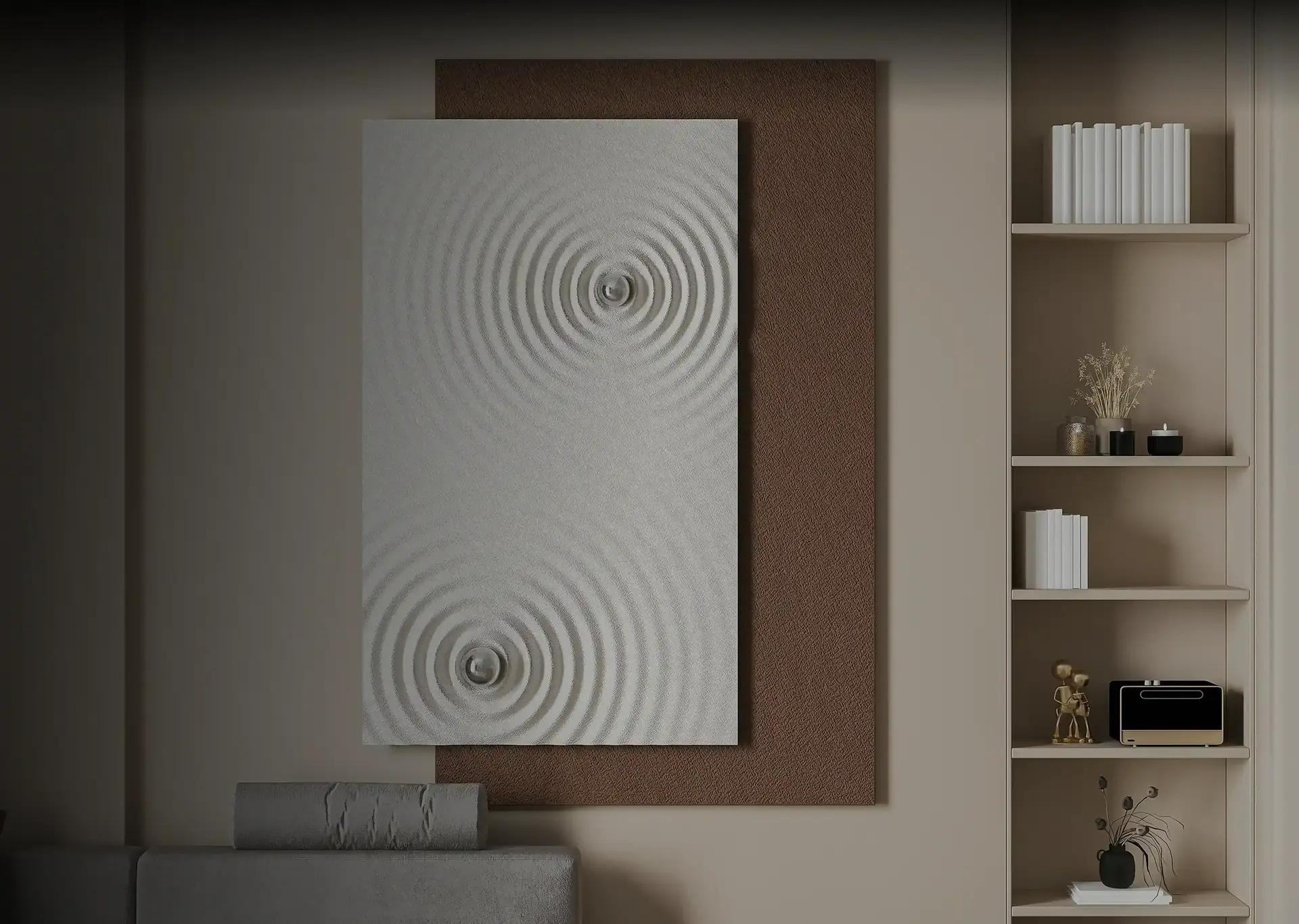 Modern art installation in luxury interior